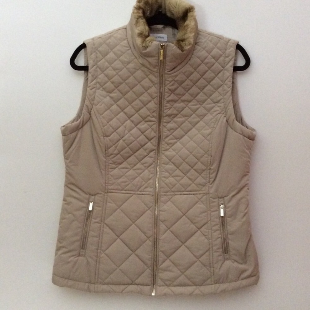 Calvin Klein Quilted Tan Vest